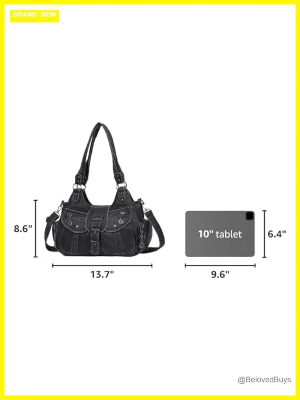 Vegan Leather Hobo Bag Women Roomy Tote with Crossbody Strap